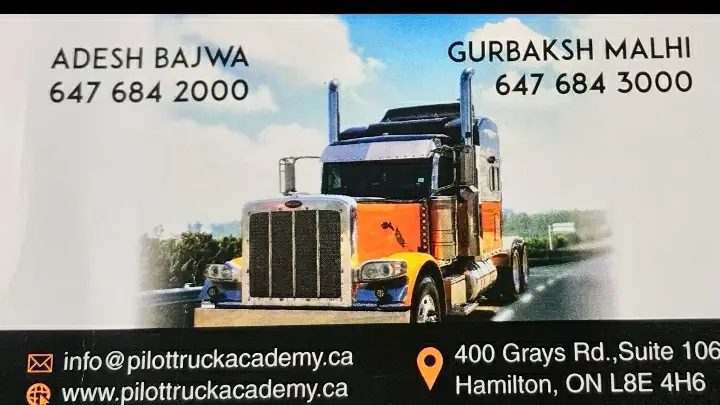 Piolet Truck Academy business card