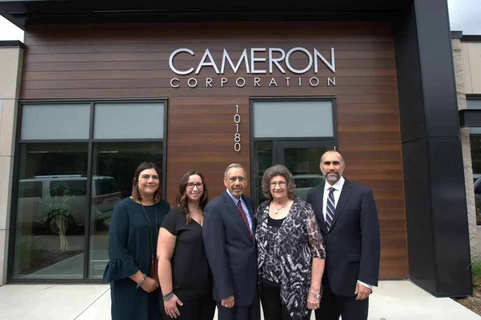 Cameron Development Corporation business card: Family-owned commercial real estate developer in Edmonton