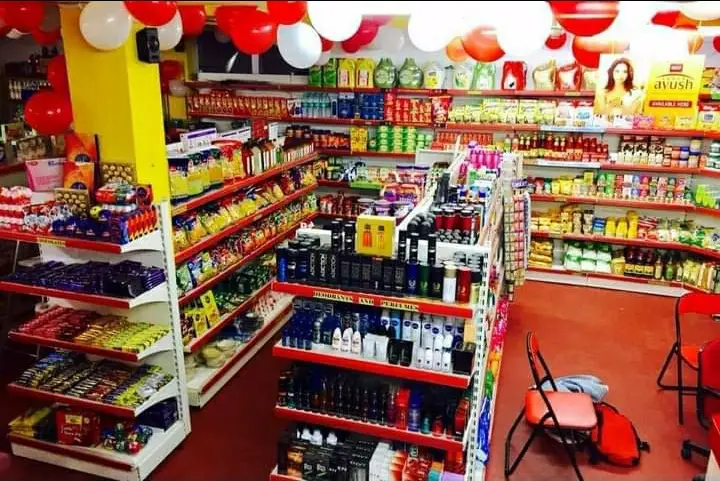 Khan Grocers business card: Grocery store Having all types of products World of Grocery
