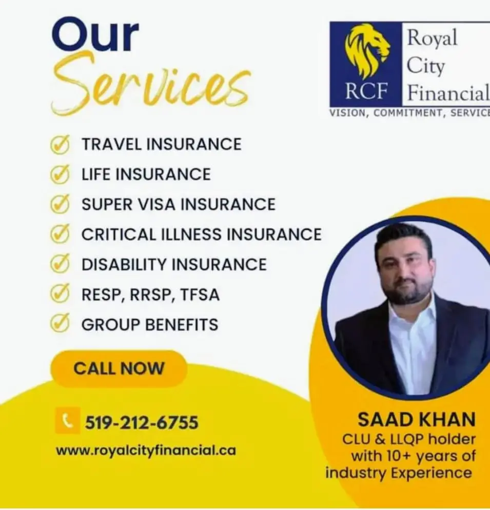 Saad Khan business card: CLU & LLQP holder with 10+ years of industry Experience