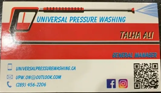 Universal Pressure Washing business card